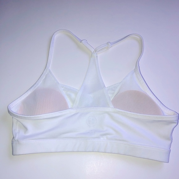 NEW AUTHENTIC AMERICAN HERITAGE Sports Bra Racerback Straps Medium White NWOT - Picture 2 of 15